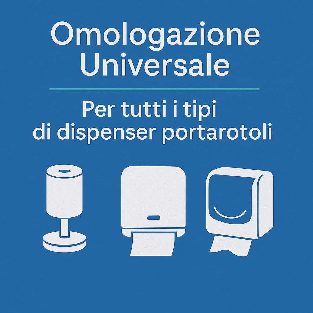 Rocard® – Maxi Carta – 8 Rotoloni Asciugatutto, Super Assorbenti, 2 Veli Pura Cellulosa con Microgoffratura, Fino a 6400 Strappi – Ideale per Uso Alimentare, Domestico e Professionale