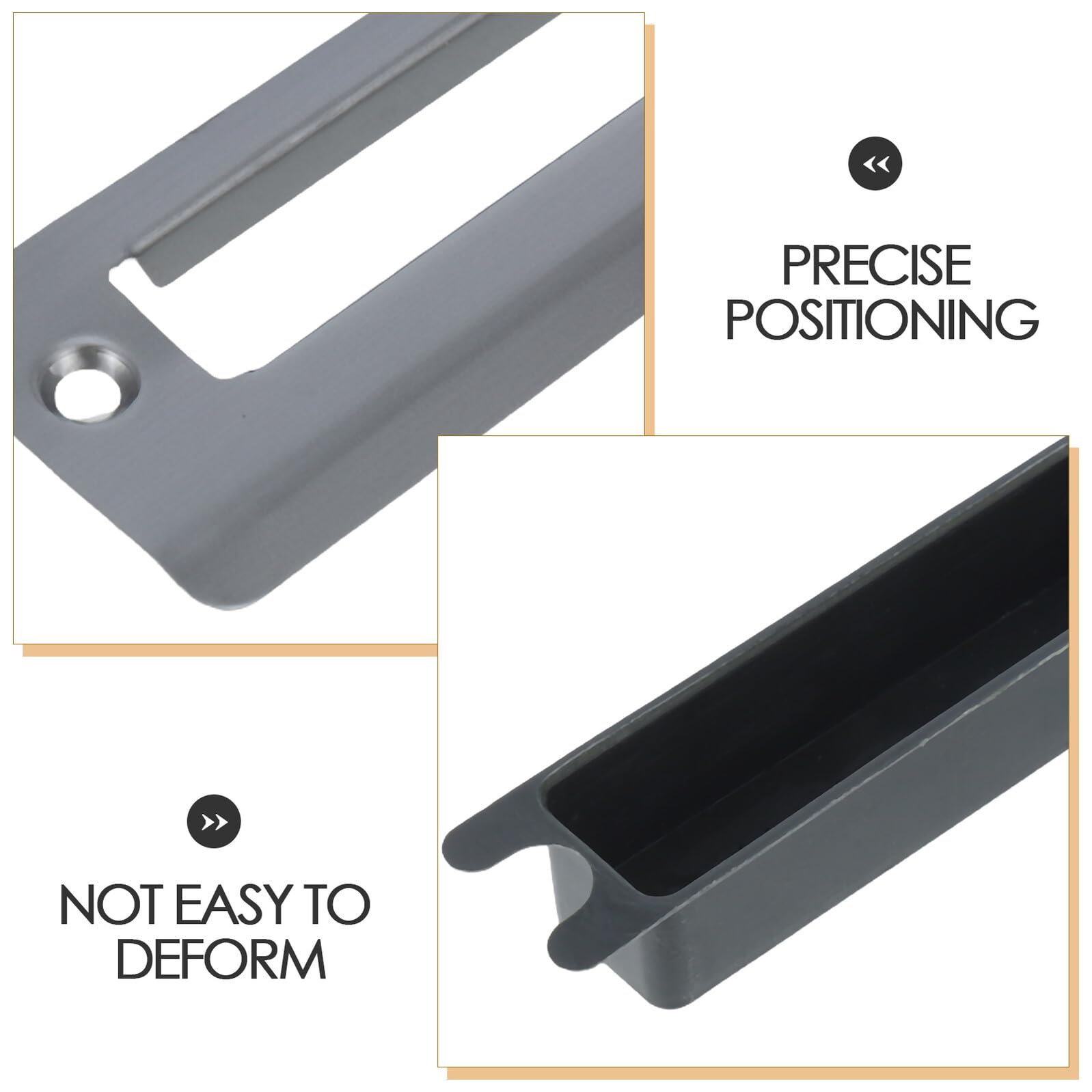 SEWACC Rallonge de Gâche de Porte en Acier Inoxydable 1 Set pour Entretien des Portes en Bois, Maintien de L'étanchéité et Prévention des Infiltrations