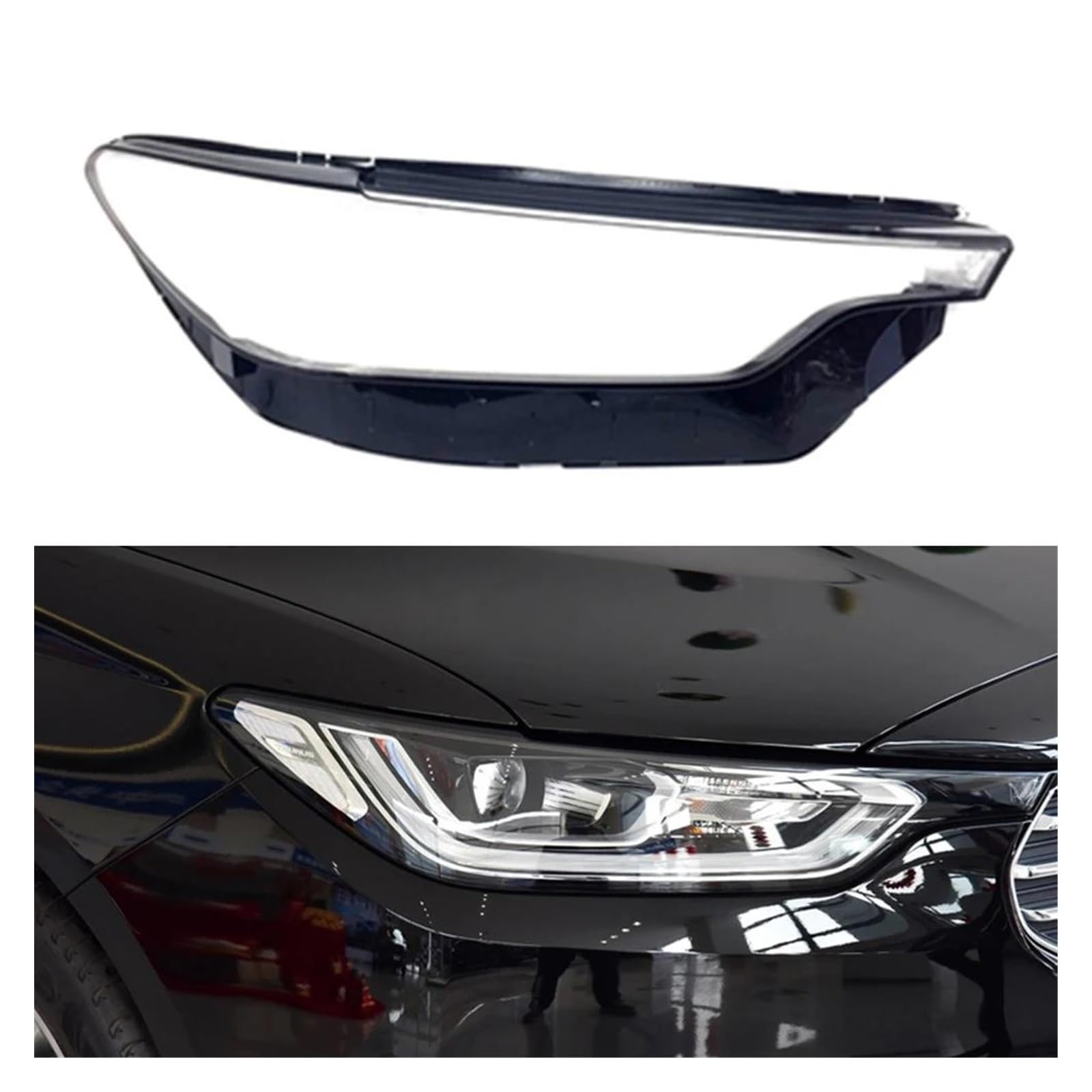 Coche Lámpara Cubierta Pantalla Lámpara Transparente De Plexiglás Para Ford Para Taurus 2019 2020 Cubierta Faro Delantero Lente(B,Derecha)