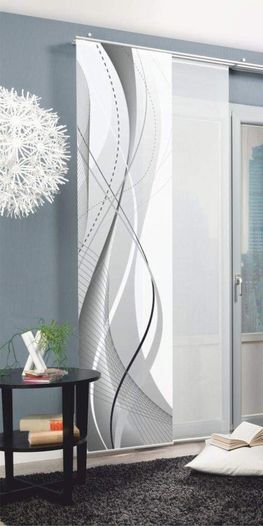 Home Fashion Carlisle Tenda a Pannello, Poliestere, Grigio, 245 x 60 cm