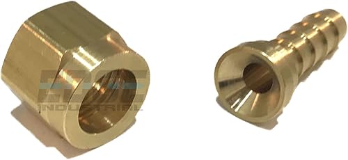 Miniatura 2 de 516" ID de manguera a 38" 45 hembra SAE Flare latón conector giratorio combustibleaireaguaaceitegasWOG (cantidad 01)