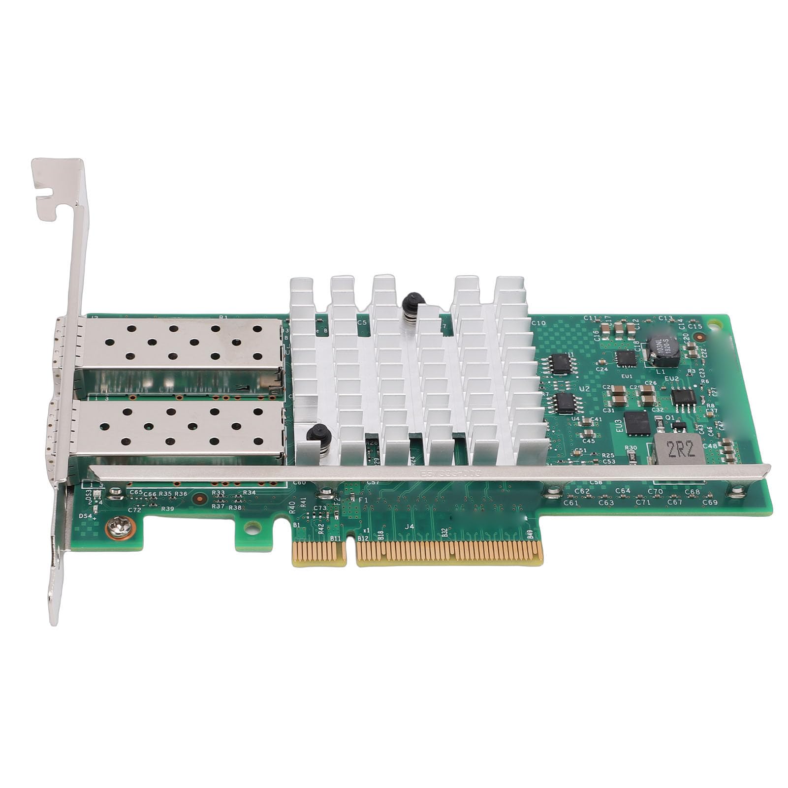 Generic Scheda di Rete in Fibra Ottica PCI-E X8 con Controller Doppia Porta SFP+ Chip 82599, Accelerazione Hardware Ad Alte Prestazioni, per Sistemi Server/, 1x Staffa