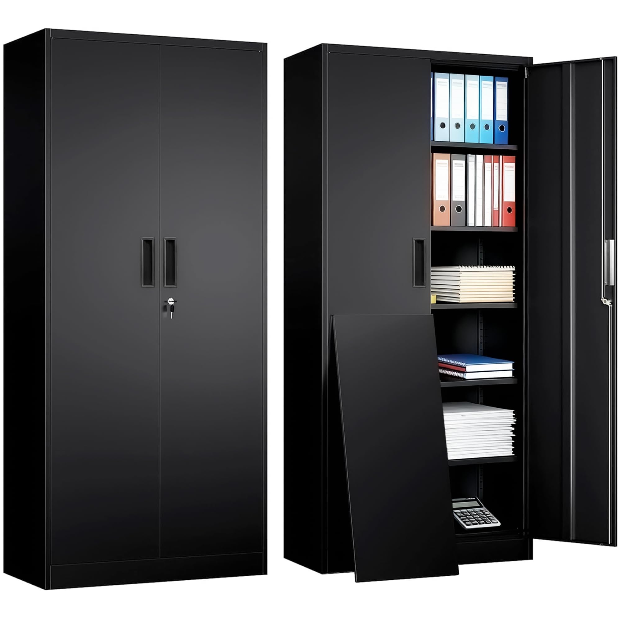 Amazon.com: TaskStorz Metal Garage Storage Cabinets,71” Tall Metal