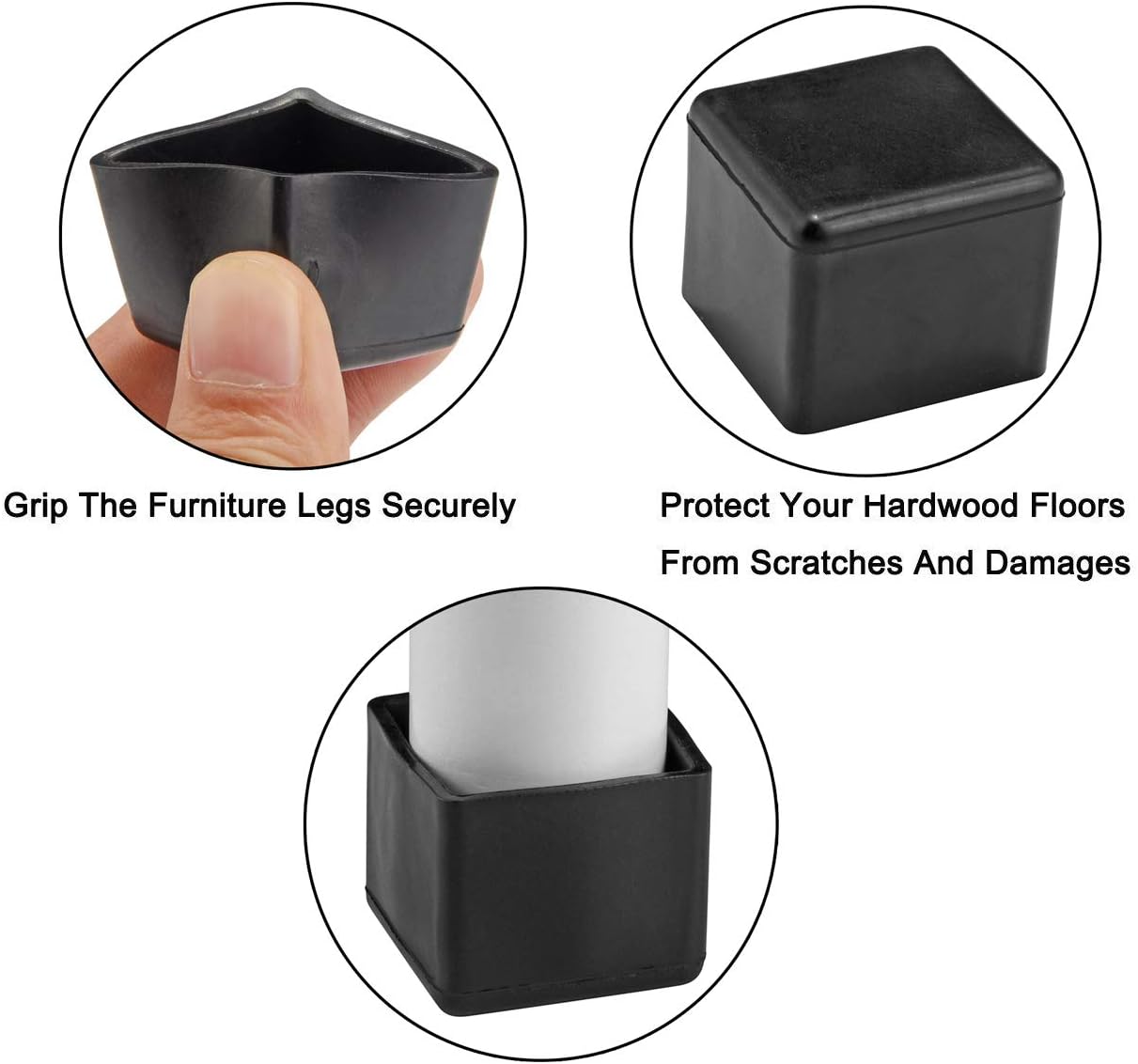 1 X 1 Square Chair Leg Caps Warmhut 32pcs Black Anti Slip 1 Inch Chair Leg Floor Protectors Chair Table Bar Stool Leg Covers Furniture Leg Cube Feet Amazon Com