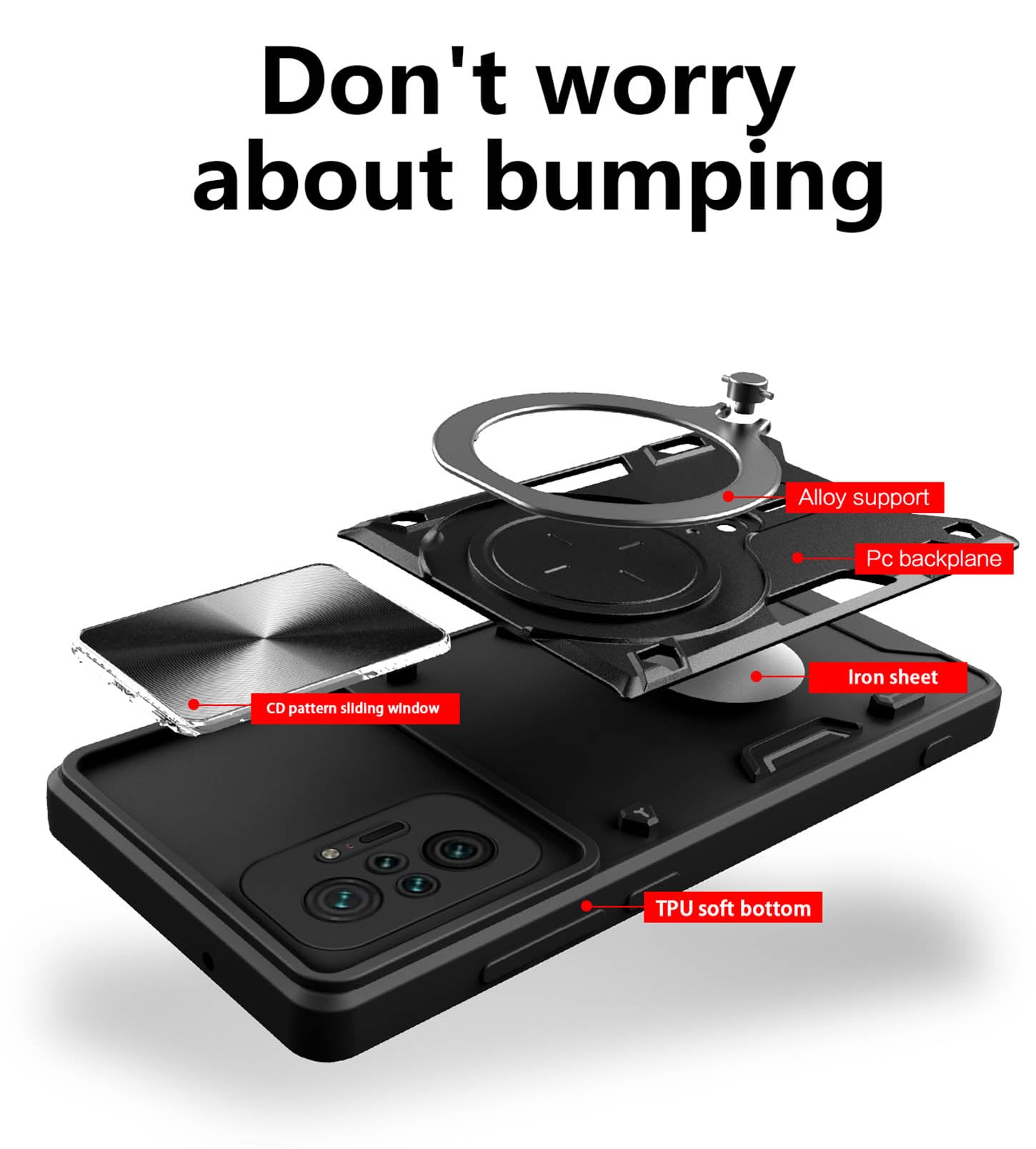 Bofink Combat Xiaomi Redmi Note 11 Pro / 11 Pro Plus Case - Black