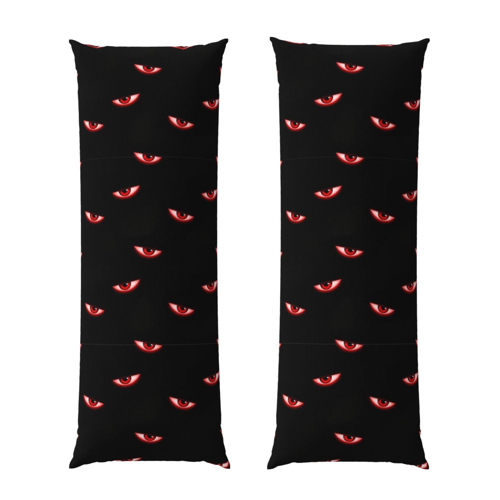 Body Pillow Cover 20x54 Inch, Evil Black Red Eyes, Luxury Cozy Long Pillowcase with Zipper, Softffy Rectangular Case for Couch Bed Home Hotel