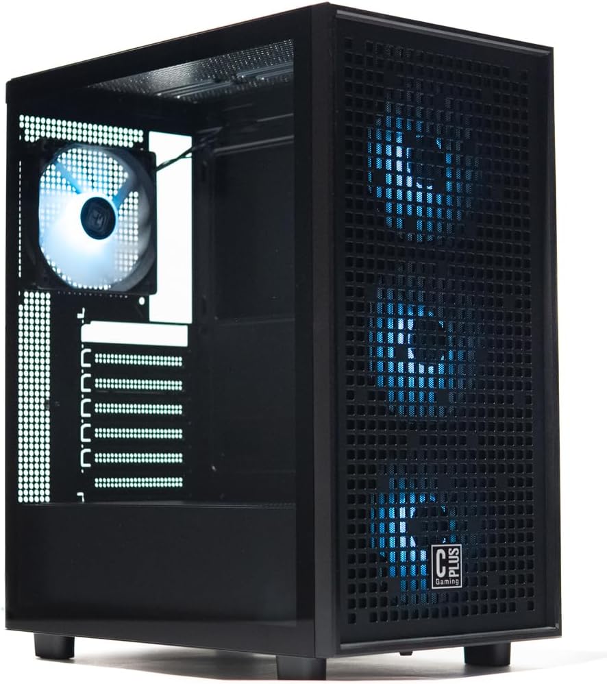 Cost Plus Gaming M1 Flow - mATX (ATX Mid-Tower) - High Airflow - 4 x 120MM RGB Fans Preinstalled - 360MM Front, 240MM Top Radiator Support - USB 3.1 Type 2 (USB-C) - Tempered Glass - Black