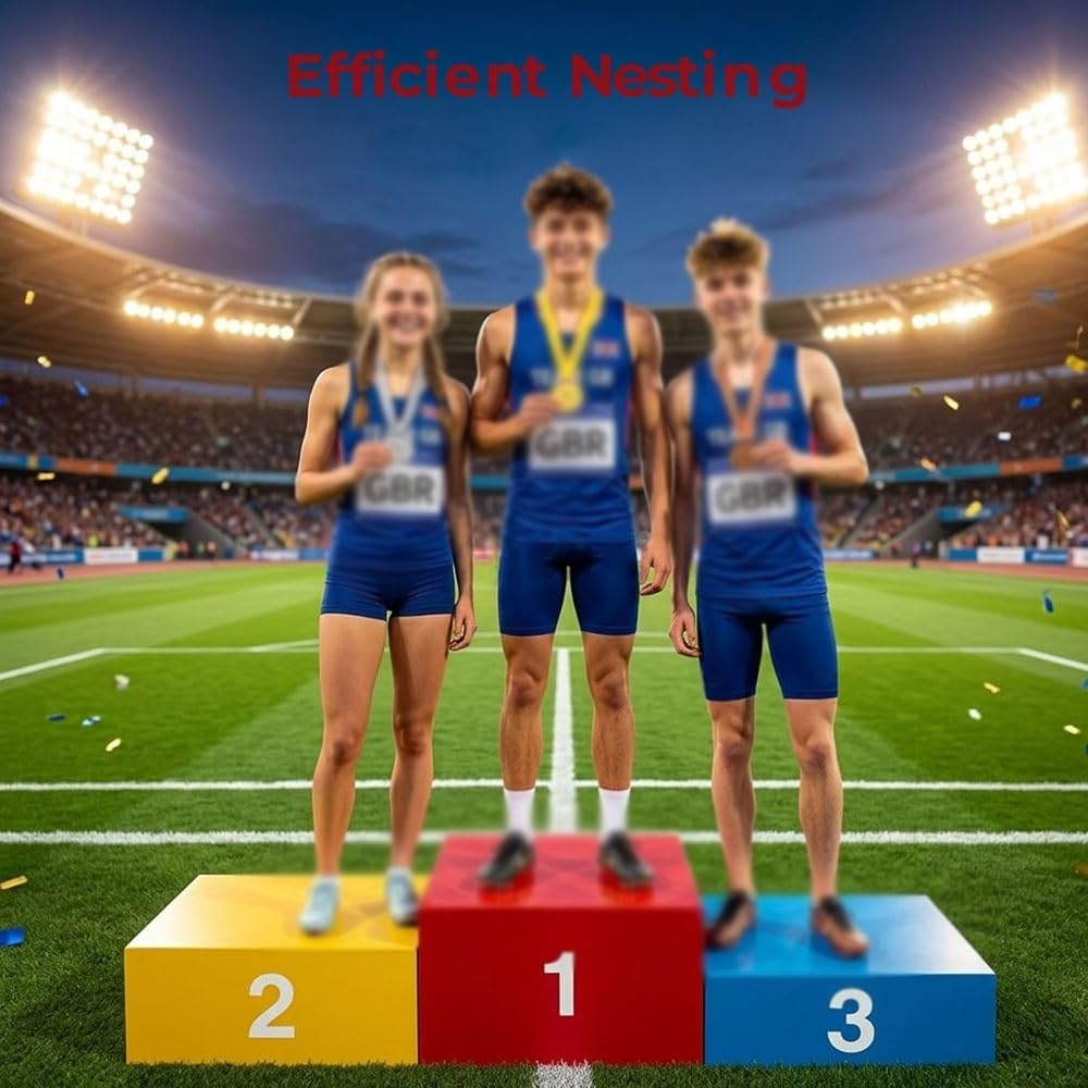 Siegerpodest stapelbar aus Holz Gilt für Sportmeeting
