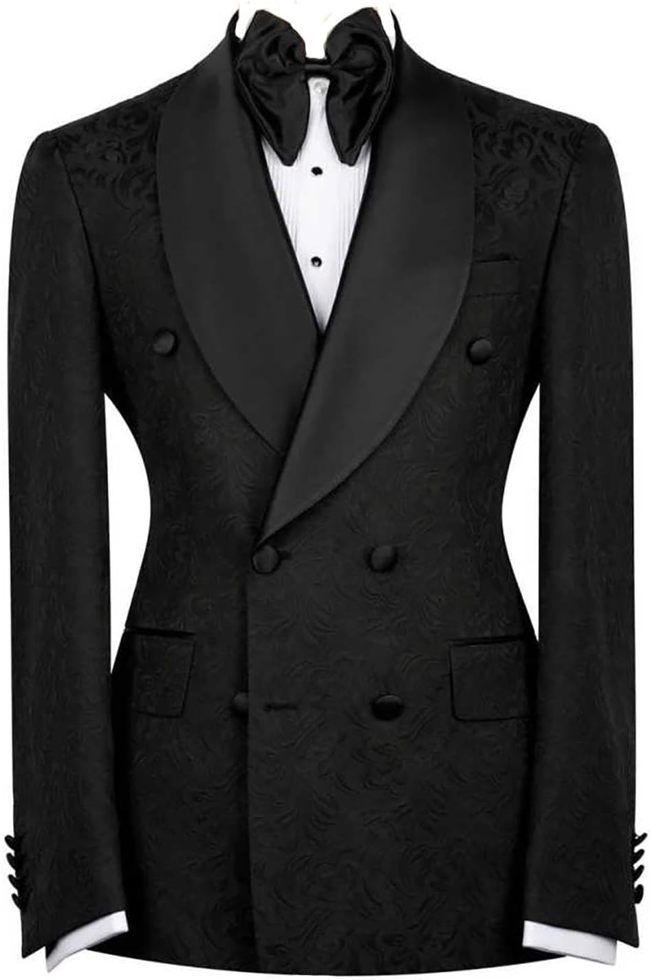 Men's Jacquard Tuxedo Blazer - Shawl Lapel for Prom and Gala Nights