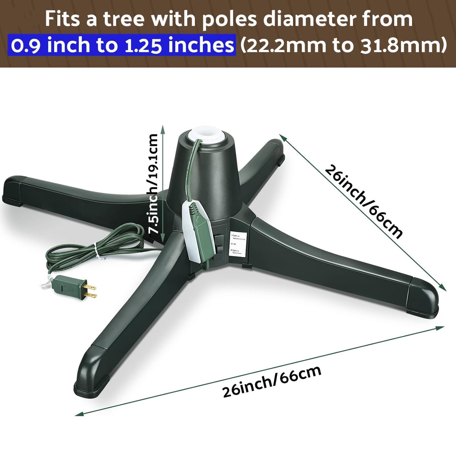 Soporte giratorio para árbol de Navidad, se adapta a todos los árboles de Navidad, soporte plegable para árbol de Navidad,soporte de metal de diámetro ajustable para decoración de fiestas en el hogar