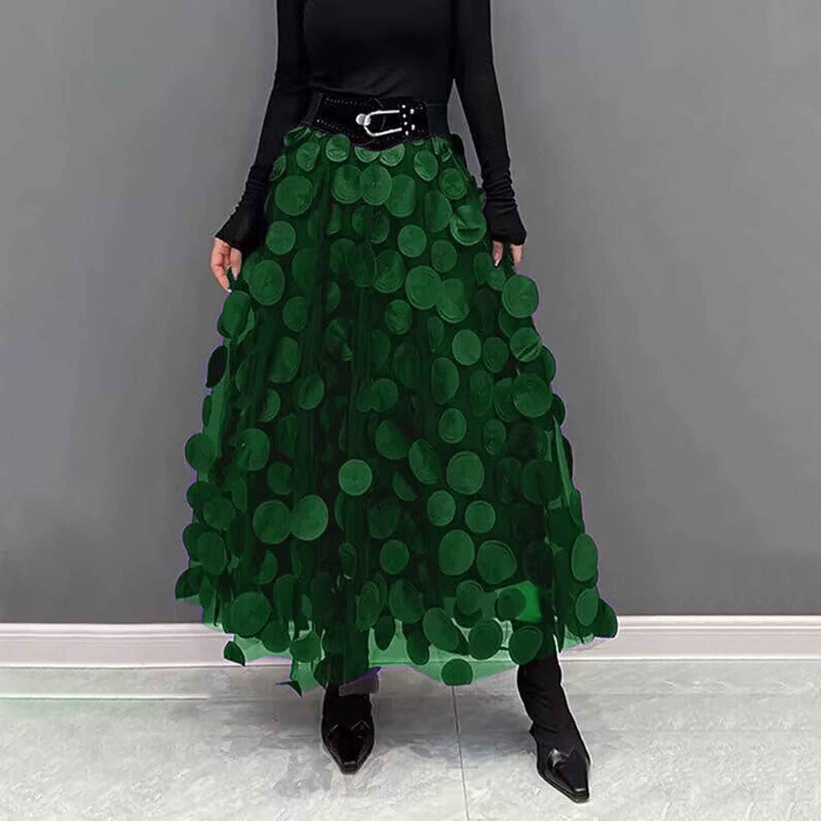 Jupe en tulle pour femme - Costume de carnaval des années 50 - Tutu de ballet - Jupe longue en tulle - Jupon rockabilly rétro - Jupe de danse - Robe de soirée - Robe de bal - Jupe plissée