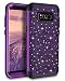 Casetego Compatible Galaxy S8 Plus Case,Glitter Sparkle Bling Three Layer Heavy Duty Hybrid Sturdy Armor Shockproof Protective Cover Case for Samsung Galaxy S8 Plus-Shiny Purple