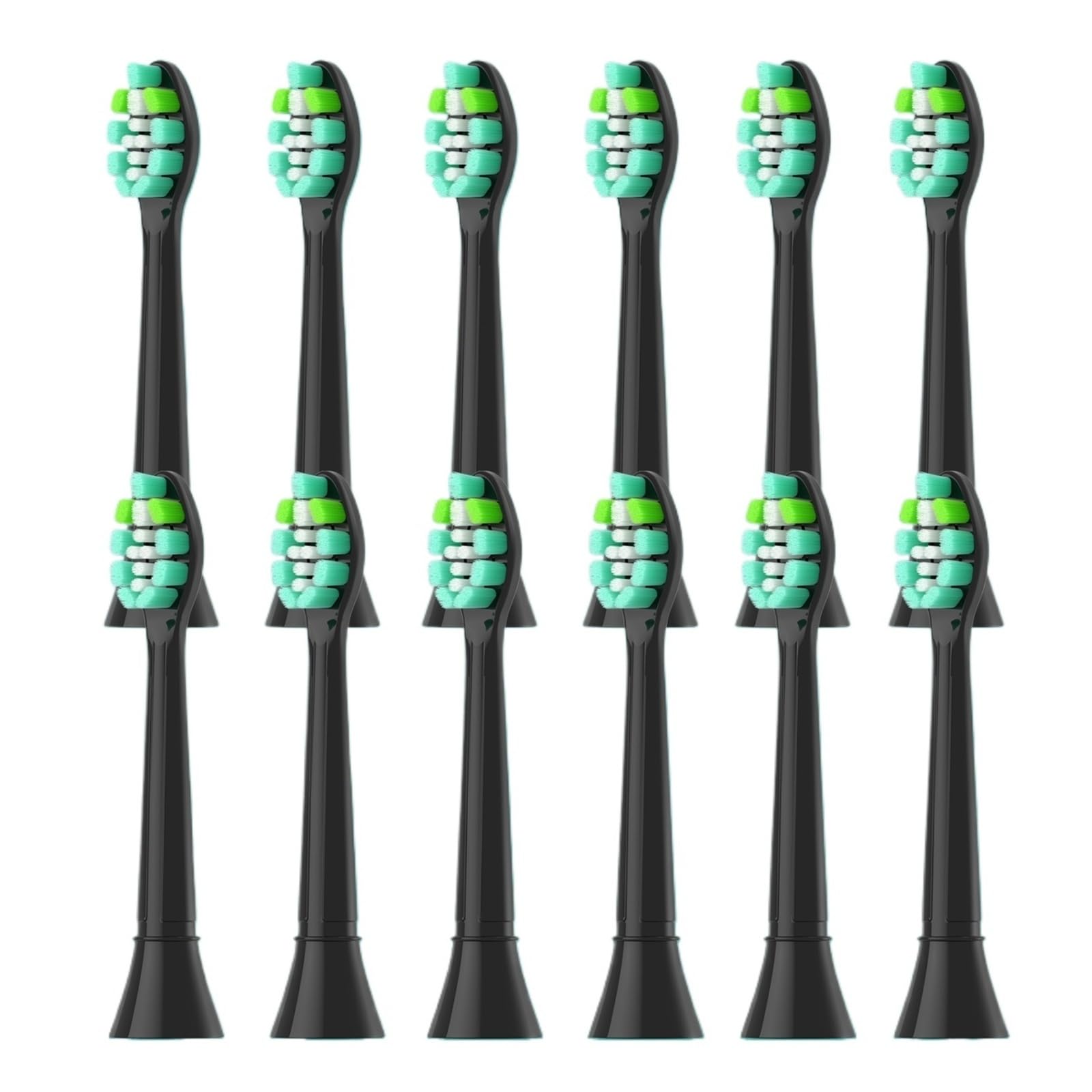 Manici di ricambio for testine for spazzolino con setole morbide(12pcs Black)