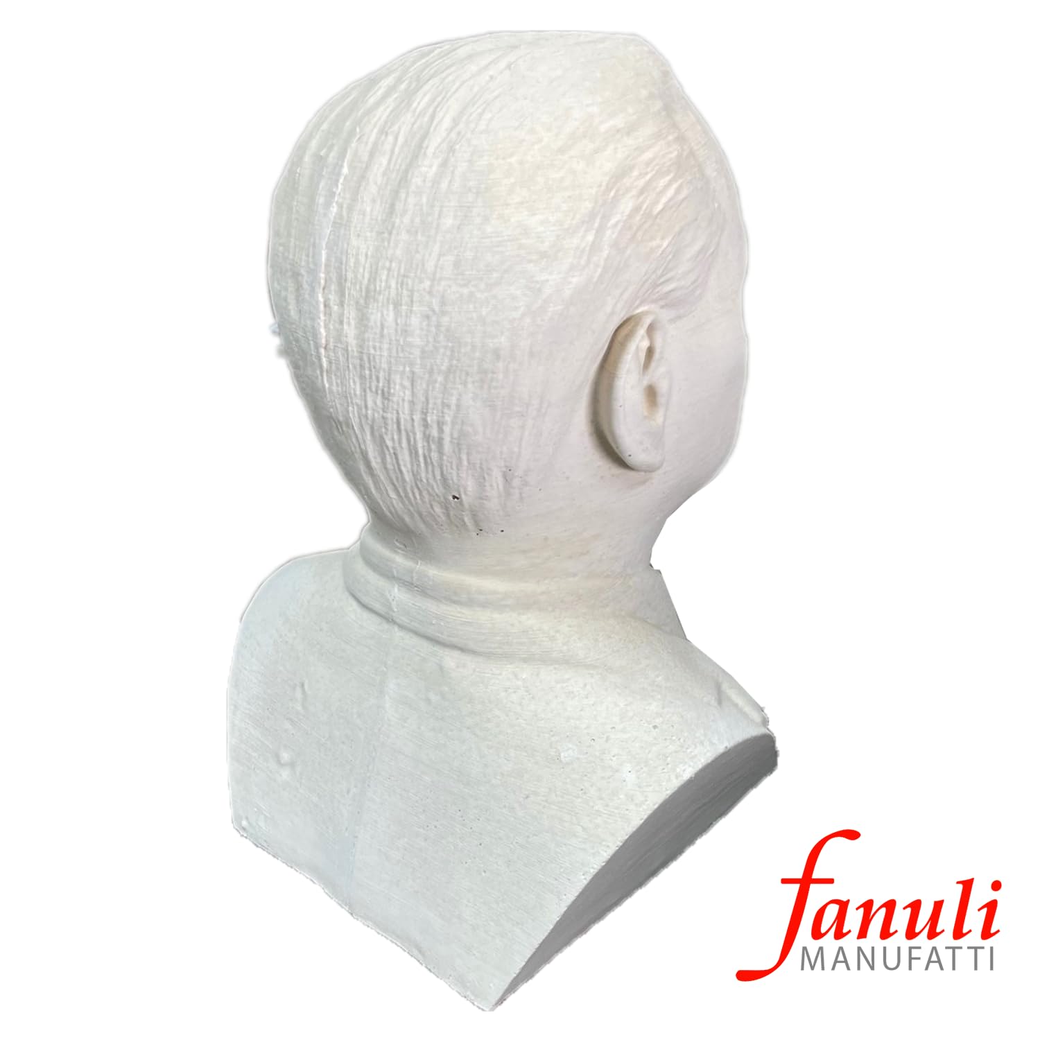 Busto di Silvio Berlusconi Altezza 30 cm Grande in cemento bianco e polvere di marmo, Per Interno o Esterno