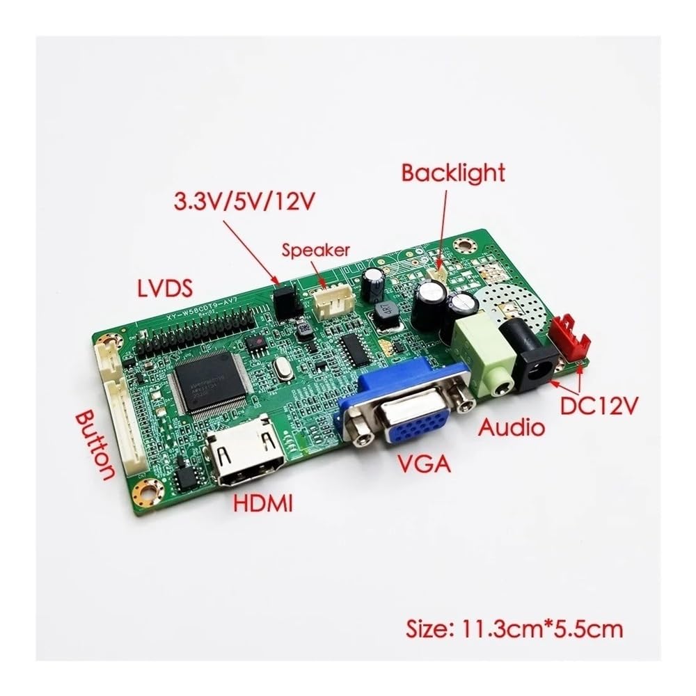 tv Scheda di Alimentazione per G156XW01 G185XW01 G156XTN01.0 1366x768 Scheda Controller HDMI+VGA a LVDS Schermo Laptop Display Kit Driver FAI DA TE
