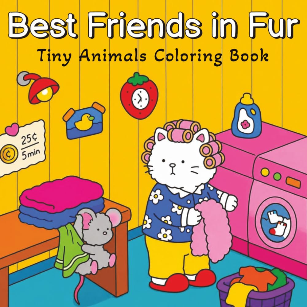 Best Friends in Fur: Cute Animal Friendship Scenes to Color | Cozy, Funny and Heartwarming Adventures Filled with Joy, Laughter and Sweet Moments