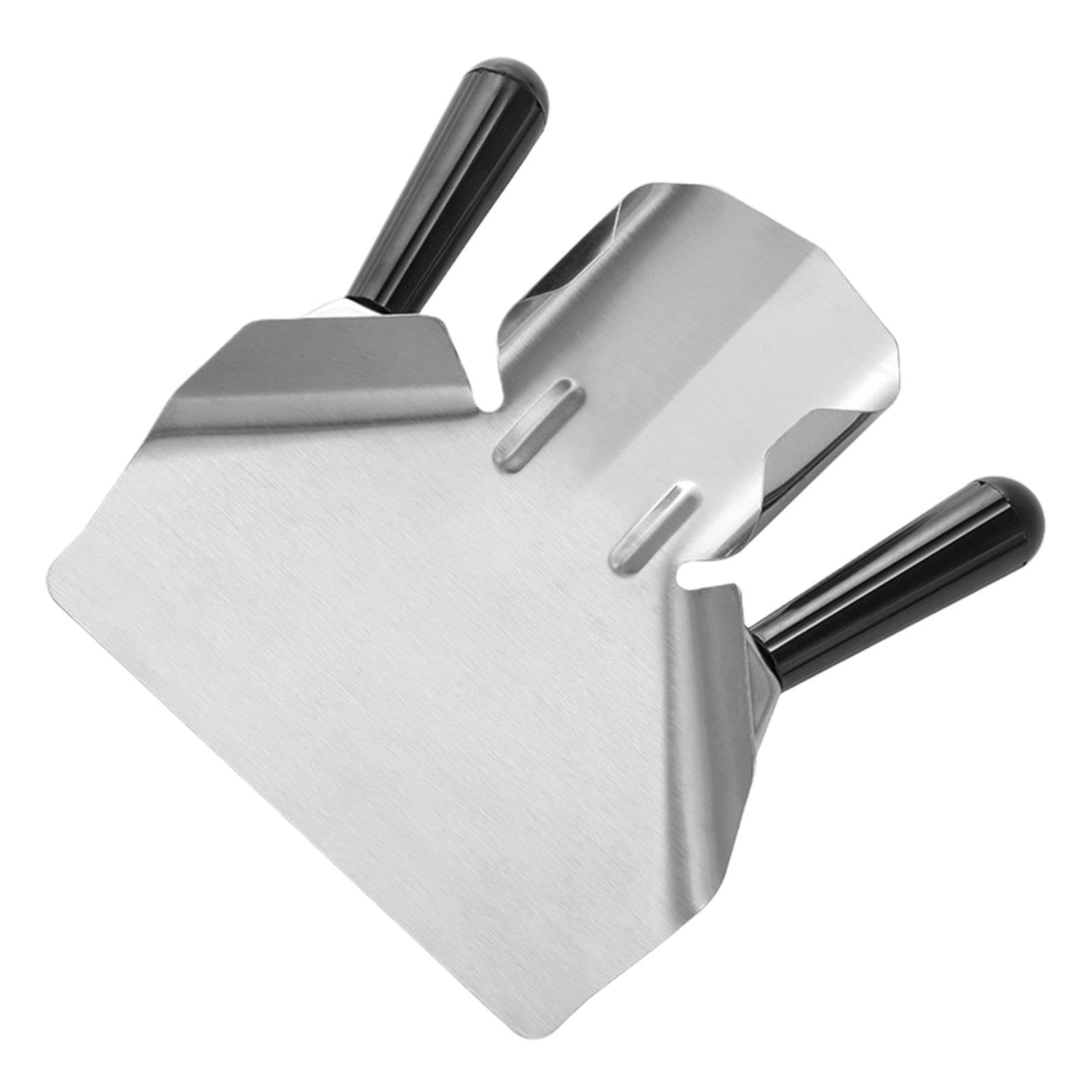 Edelstahl-Pommes-Schaufel – Frittenschaufel, Portionierer Für Pommes, Popcorn & Snacks, Ergonomisch, Tropffreie Entenmaul-Kante, Spülmaschinenfest