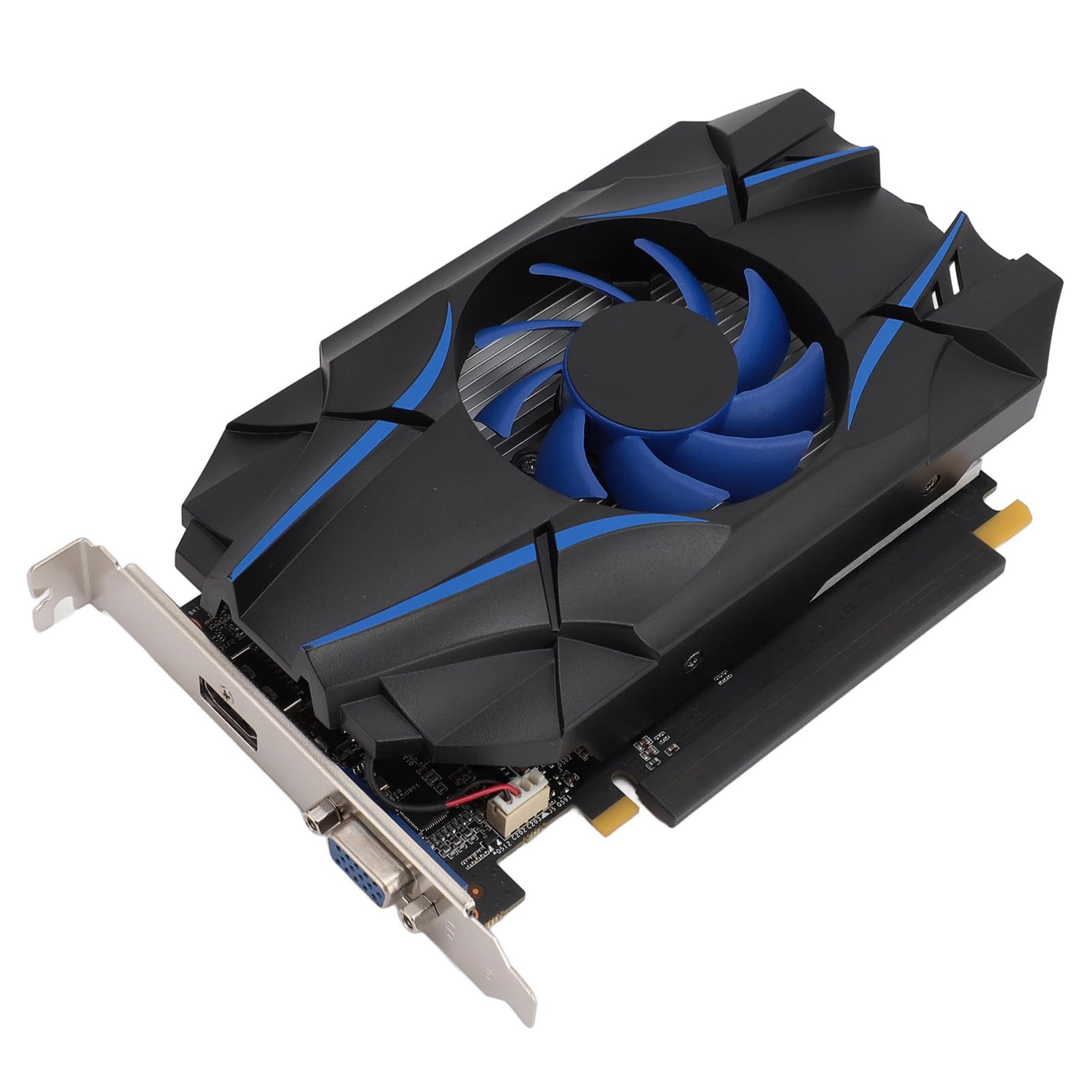 Denash Karta Graficzna GT1030 2GD5, 2 GB GDDR5 64-bitowy PCI Express 2.0 16X HD Multimedialna Karta Graficzna VGA do Gier z Wentylatorem Chłodzącym, do Komputerów Stacjonarnych Filmy