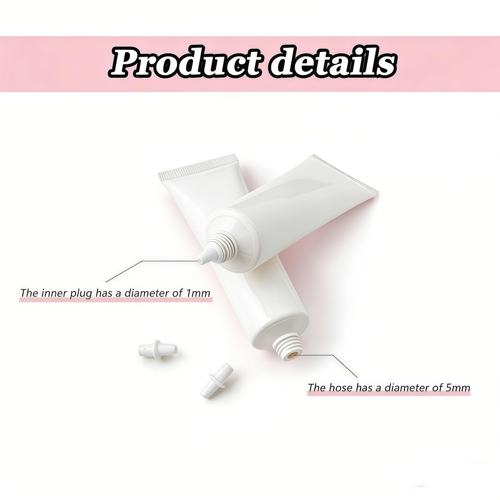 Upstore Leere Weiße Kunststoff-Tuben für Augencreme, Lippenbalsam, Lipgloss, 15 ml, 6 Stück - Reisetauglich, Auslaufsicher, Weiß