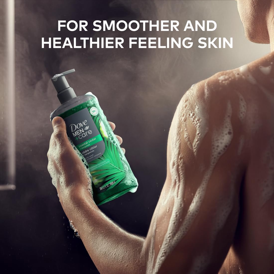 DOVE MEN + CARE Body Wash Coastal Cedar & Bergamot Plant-Based Moisturizing Body Wash for Men, 26oz - Image 6