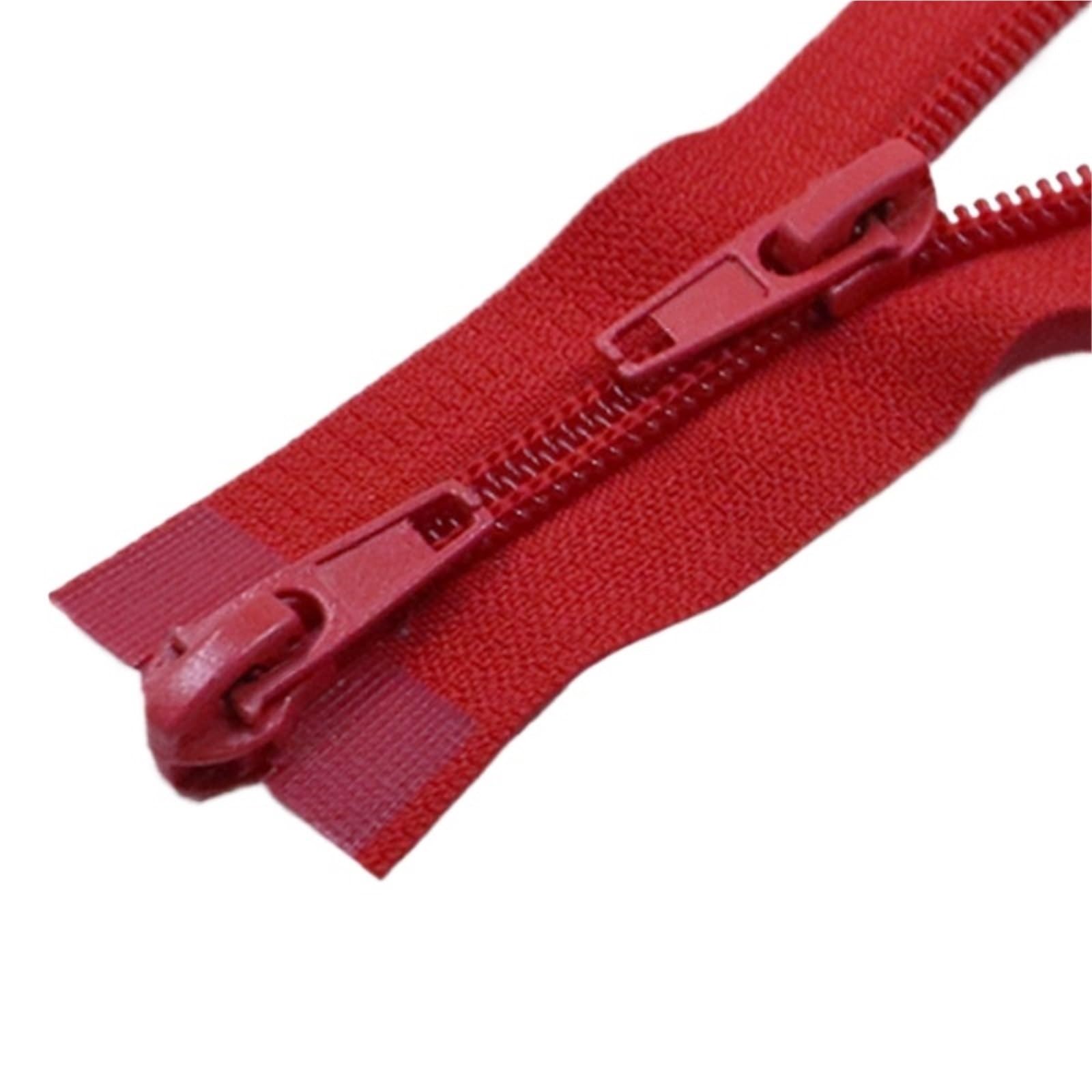 Zippers Sewing, Two-Way Separating Zipper 5# Nylon Double Slider Multicolor 60-500cm for Sewing(Red-80cm)