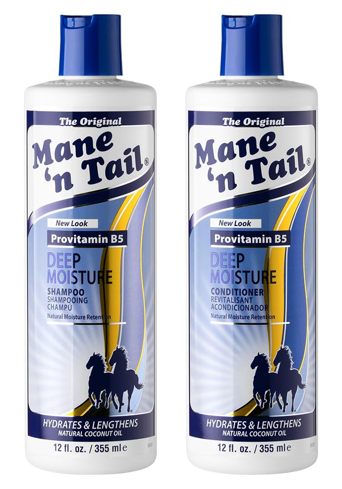 Mane 'n TailDeep Moisture Shampoo & Conditioner Kit 355ml - Vitamin E and Pro-Vitamin B5 - For all hair types - Helps repair hair and scalp