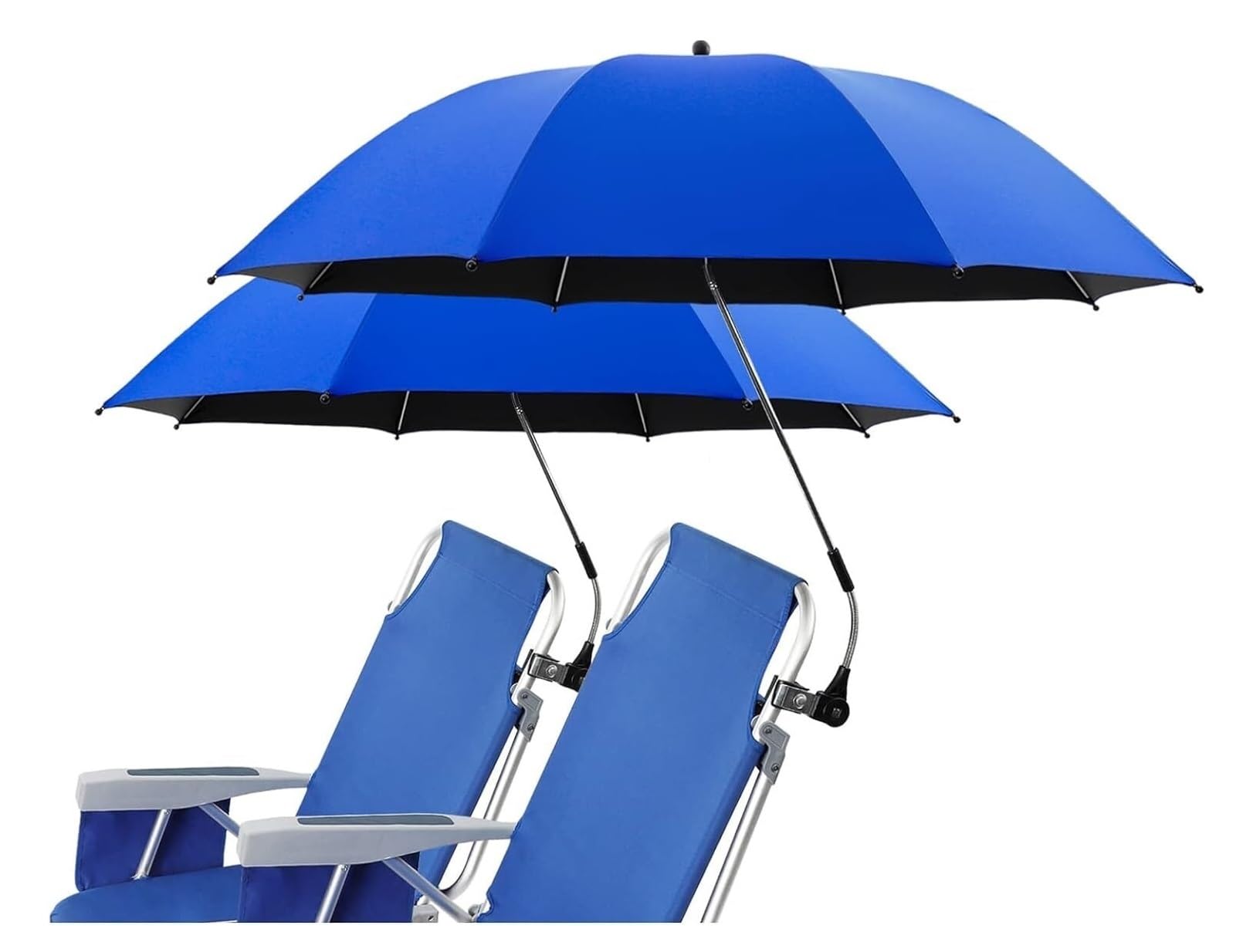 Sombrillas Terraza Sombrilla Jardin Sombrilla De Playa Con Abrazadera Universal UPF 50+ 360 °, Sombrilla De Playa Ajustable, Sombrilla De Exterior Para Silla De Playa, 2 Uds. Parasol Terraza Exterior