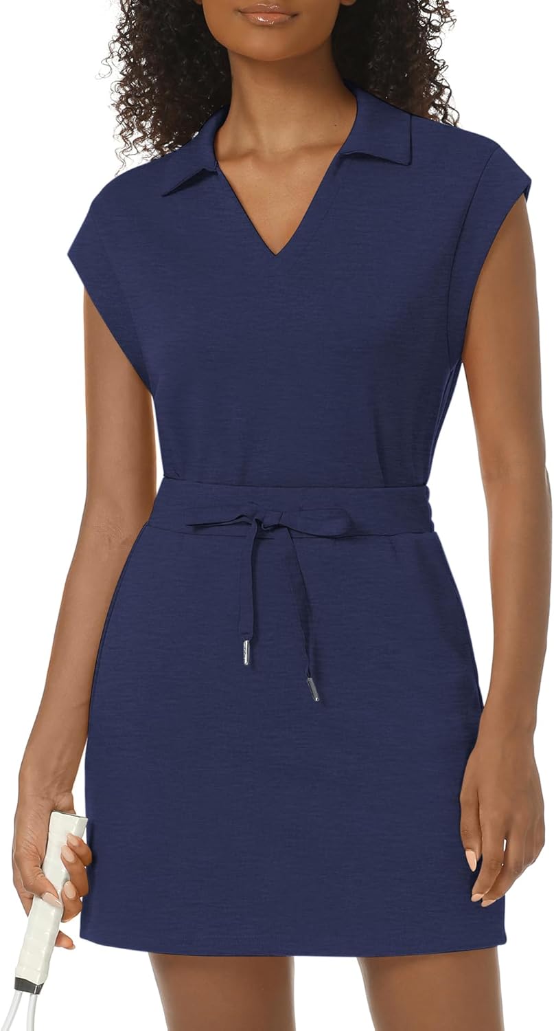 Womens Two Piece Skirt Sets Tennis Outfits Casual Cap Sleeve Lapel Shirt Summer Athletic Sport Short Skort Set