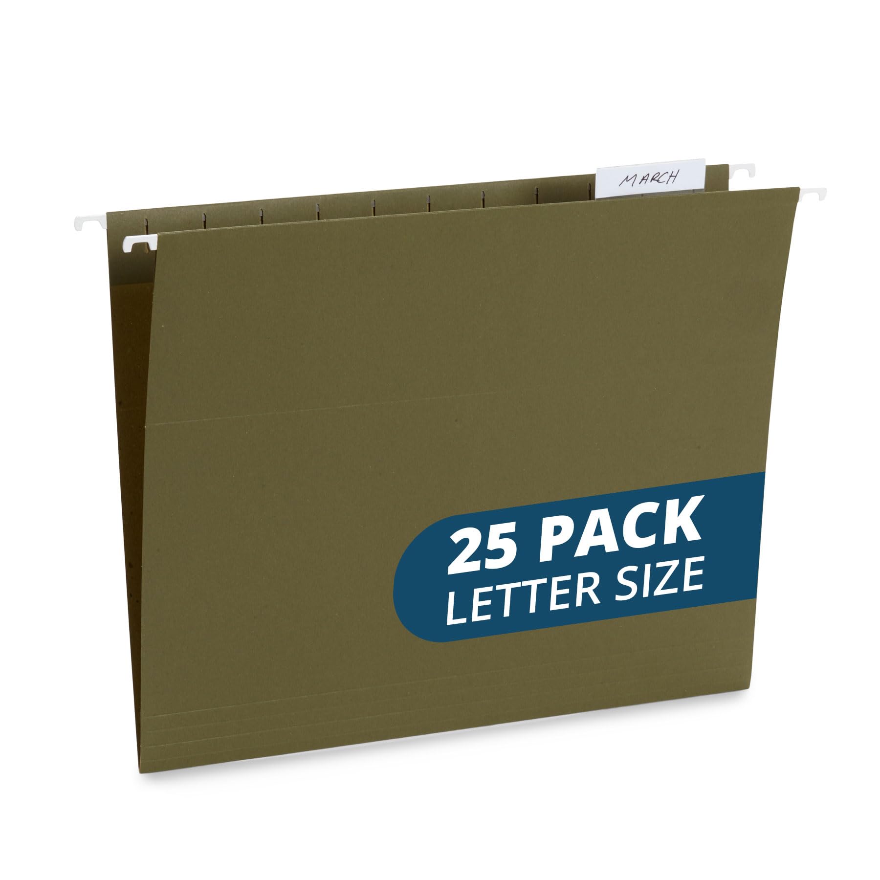 Blue Summit Supplies 25 Hanging File Folders, Letter Size, Standard Green — image 1