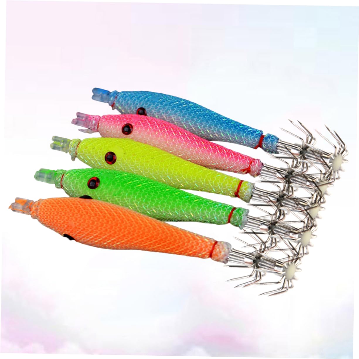 5 Esche Calamaro Fish WOW! Con Occhi 3D: Il Richiamo Perfetto Per Ogni Predatore!