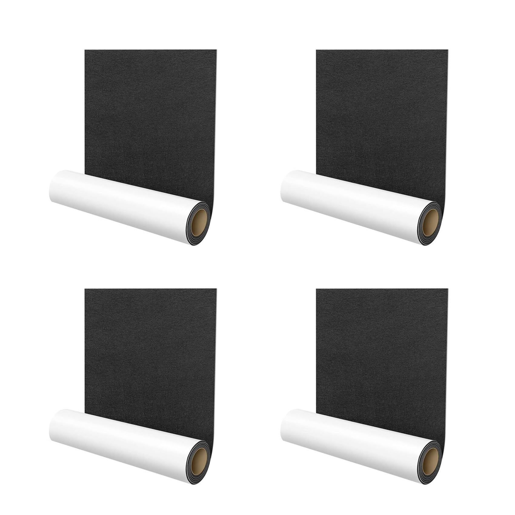 4X Deslizadores de Fieltro Autoadhesivos, 40 x 150 cm, Almohadillas de Fieltro Autoadhesivas, Deslizadores de Muebles, Cinta Adhesiva Multiusos Negro