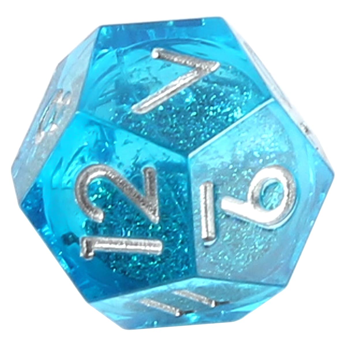 Sarini 7-teiliges Würfelset mit Flüssigkern und Kunstharz,scharfe Kanten,polyedrische DND-Würfel für Dungeons and Dragons,RPG,MTG-Tischspiele (Goldblau) - Image 3
