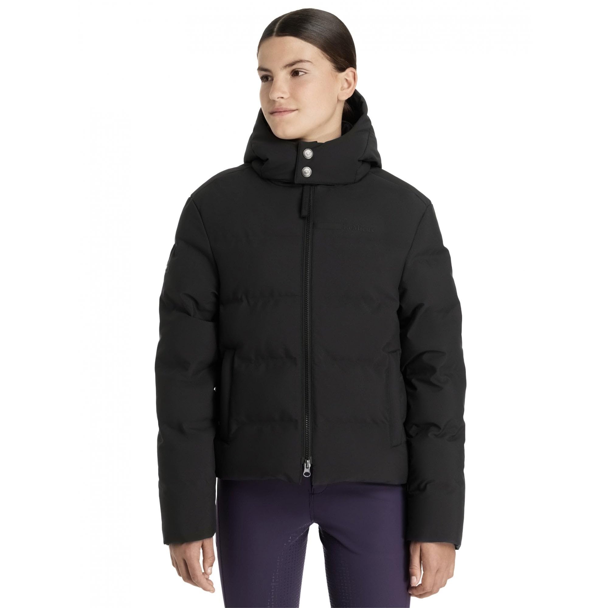 Lemieux Girls Noir Waterproof Riding Coat For Daisy