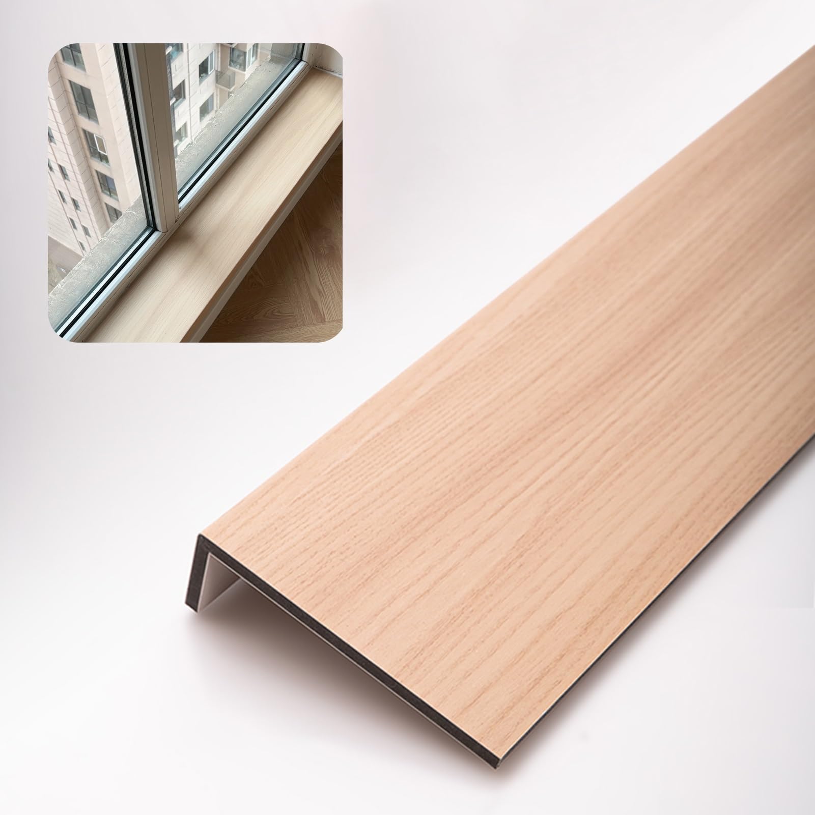 Placa alféizar ventana madera 160x18 protector LED hogar y baño