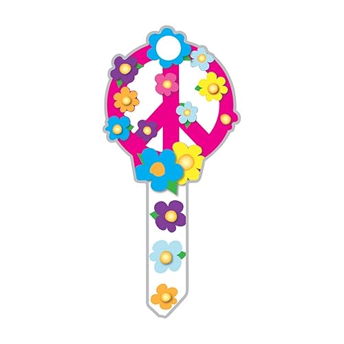 Lucky Line Key Shapes, PEACE SIGN, House Key Blank, KW1/11,