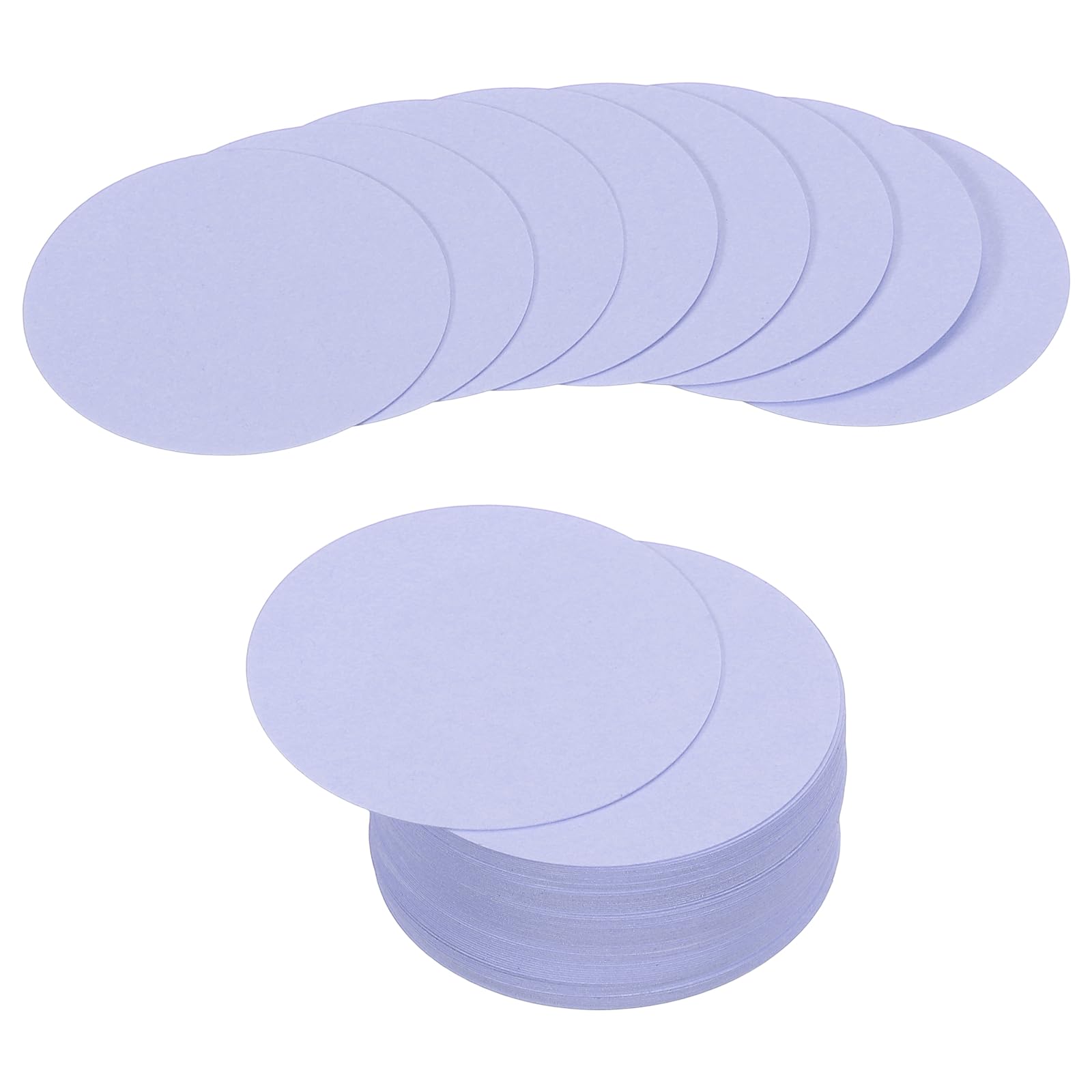 PATIKIL 72 Sheet Circle Card Stock, 2 Inch Round Cutouts Paper Thick Cardstock Coaster for DIY Craft Projects Printing Supplies Bulletin Board Decor, Light Purple