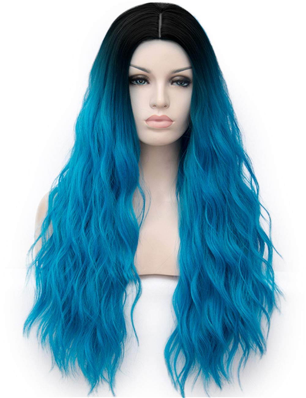 teal colored wigs