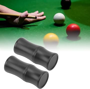 2Pcs Portable Billiard Cue Joint Protectors, Black