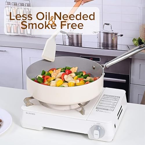 Jeetee Ceramic Cookware Set, White Pots And Pans Set Nonstick,7 Pcs Kitchen Induction Sets, Ptfe & Pfoa Free, Oven Safe, Compatible With All Stoves- Cream #TOP4