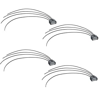 Michigan Motorsports Ignition Coil Connector Plug Harness | Set of 4 | Fits Toyota Lexus Scion Denso Coils | 4-Way Female Pigtail Replacement for 90980-11885 and Dorman 645-940