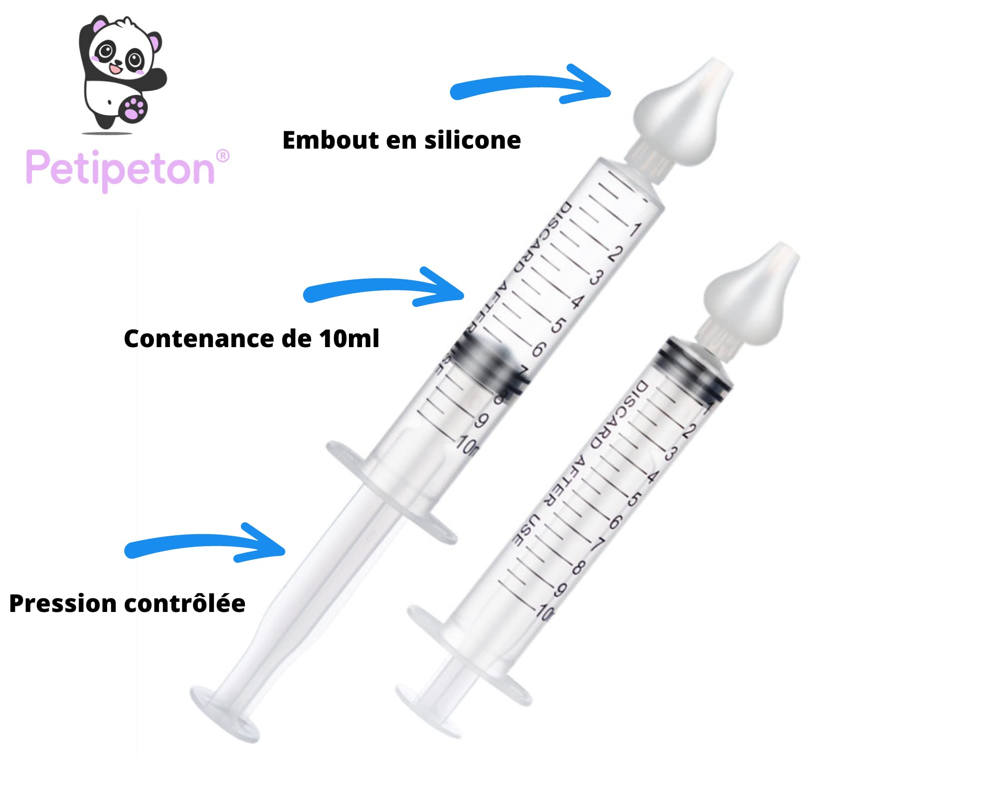 mouches bébé seringue nasale Lot de 2-Dispositif de rinçage-Nettoyeur de nez-De Haute Qualité-irrigation nasale-Sans BPA et Sans Phtalate