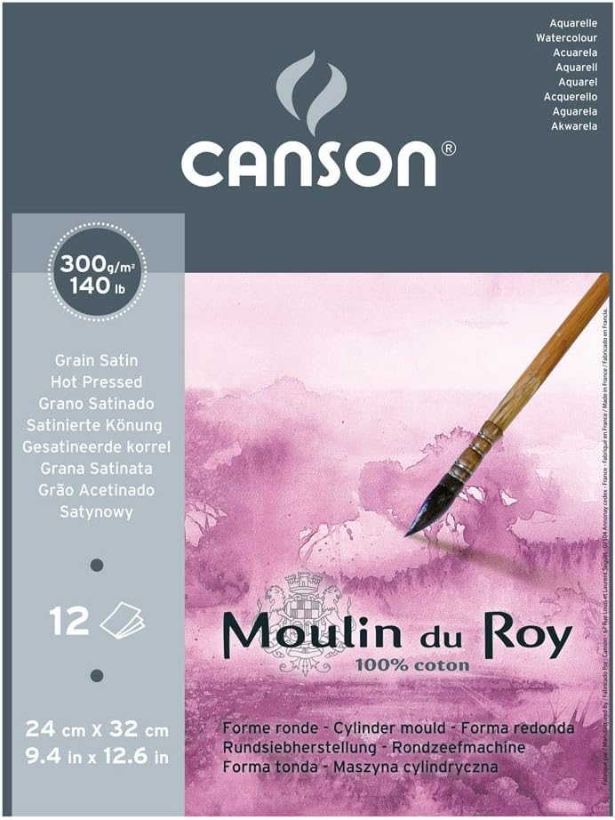 Moulin Du Roy Watercolor Pad Hot Press 9X12