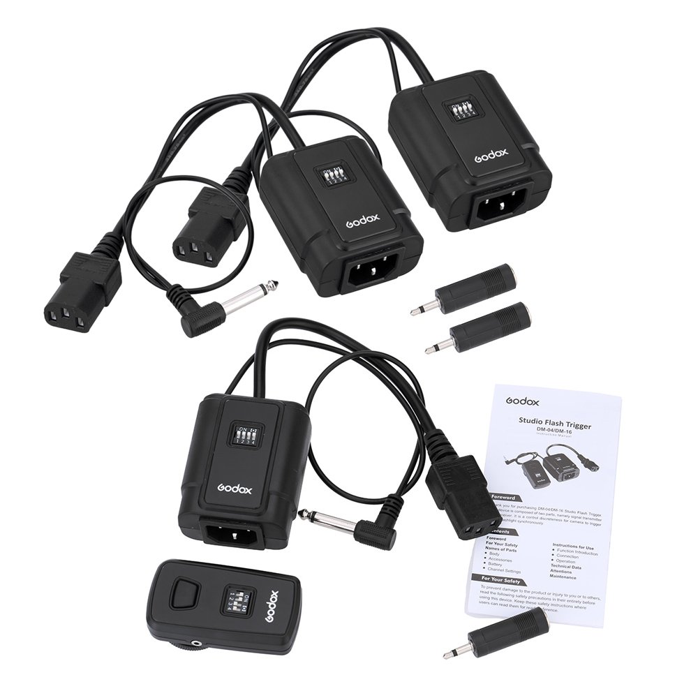 Godox DM-16 16 canaux Studio Flash déclencheur + 2Pcs Godox DMR-16 récepteur déclencheur sans Fil pour Canon Nikon Olympus Pentax