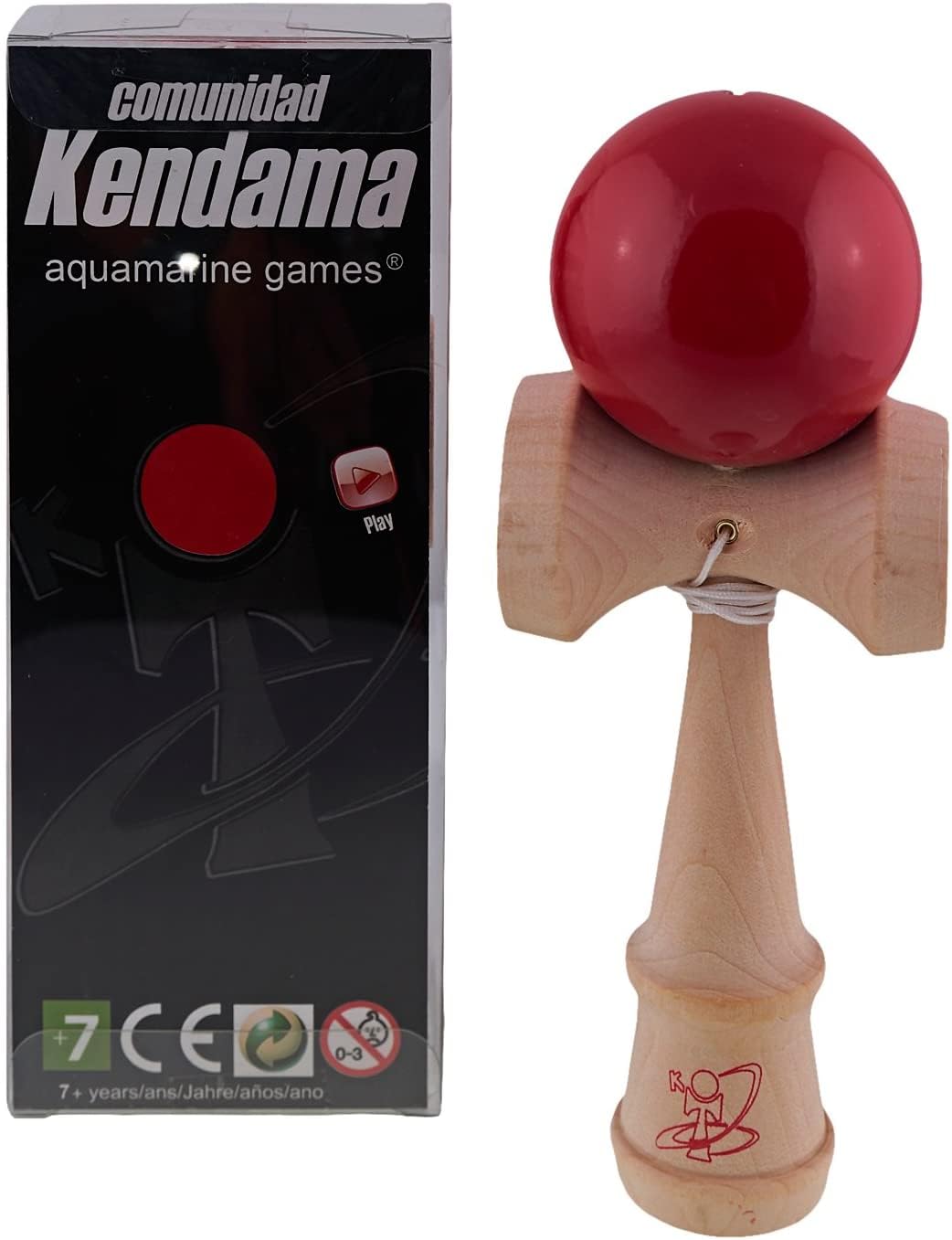 Aquamarine Games CP019 Kendama Community, czerwony, 18,5 x 7,5 x 5,7 cm