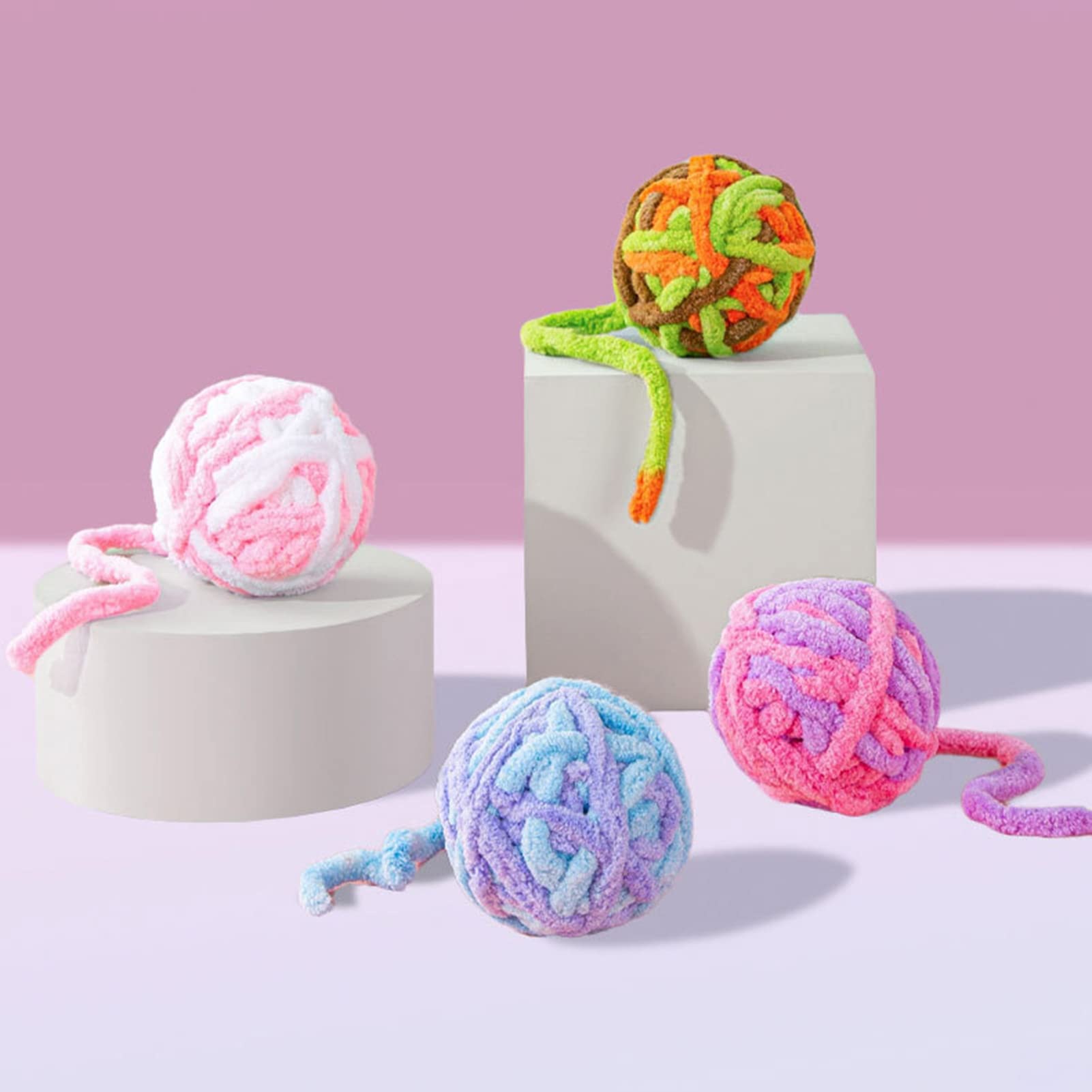 LucyBalu® Filzballen voor katten | 6 stuks