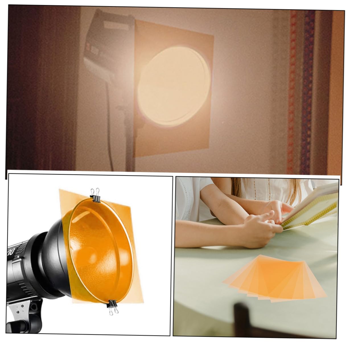 5hojas Lámina De PVC Transparente Colorida para Filtros De Luz Gel De Iluminación Película De Color para Fotografía Y Efectos De Iluminación para Estudio Y Uso Versátil