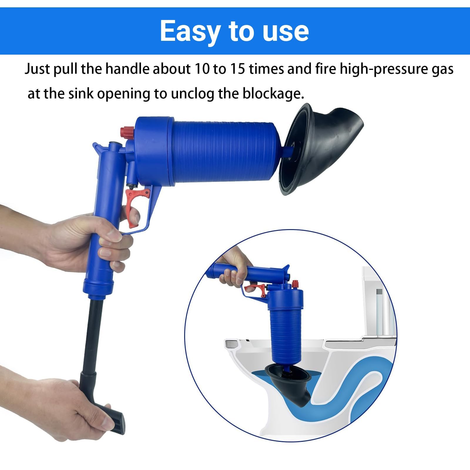 Pompa Per Sblocco Tubi Ad Alta Pressione - Per Water, Lavandini E Scarichi, Con Tecnologia Aria Compressa