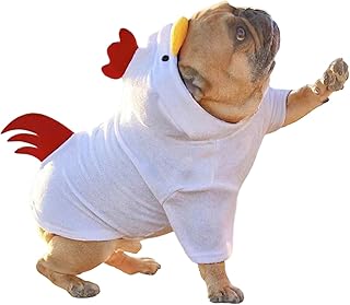 Pet Apparel Dog Chicken Costume for Medium Dogs Dog Halloween Costumes Dachshund Stitch French Bulldog Costume Matching Clothes for Pet and Owner