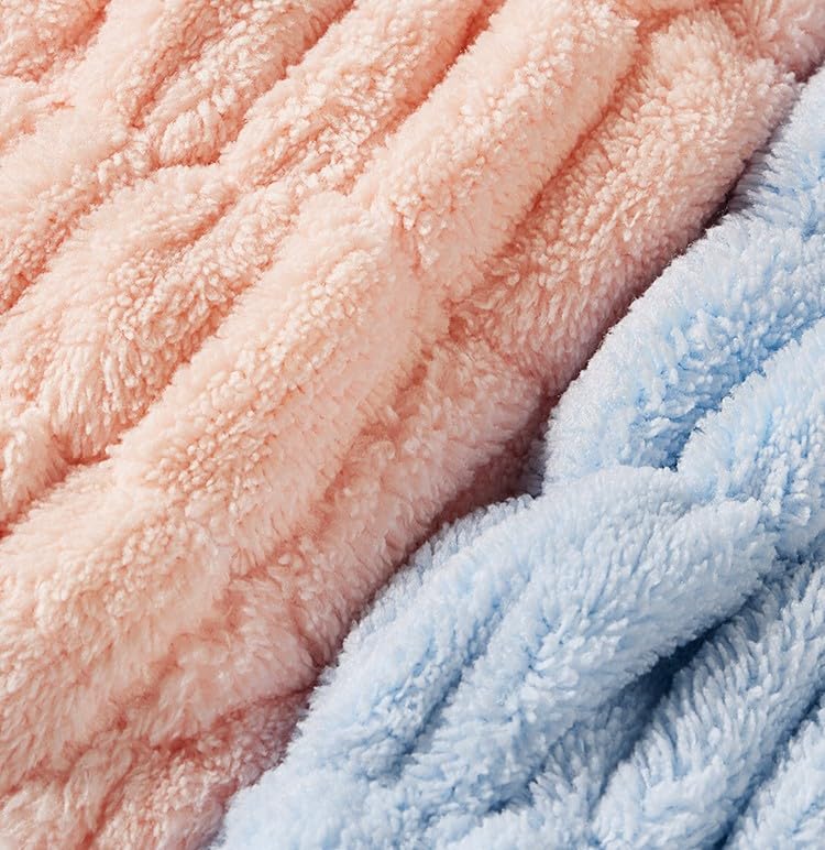 Serviette cheveux enfants ZONTO bonnet de bain séchage rapide absorbant bleu - 6