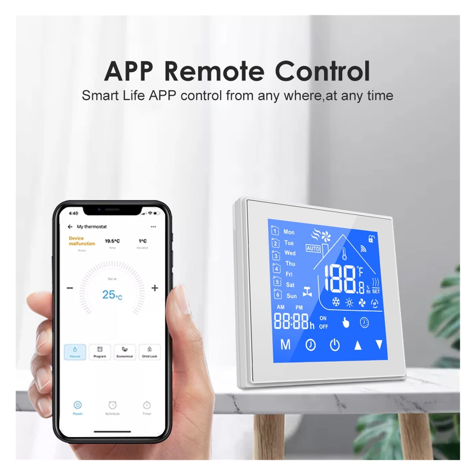 Termometro da interno igrometro digitale Termostato wifi intelligente riscaldamento digitale acqua/gas caldaia termostato di temperatura di temperatura del pavimento elettrico wireless wireless Con di